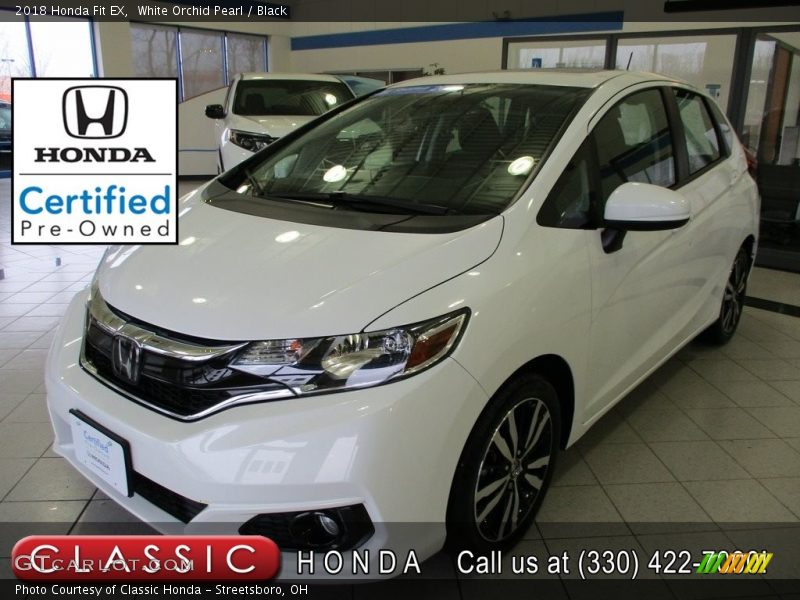 White Orchid Pearl / Black 2018 Honda Fit EX