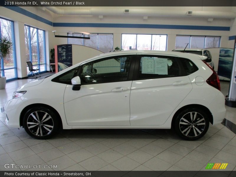 White Orchid Pearl / Black 2018 Honda Fit EX