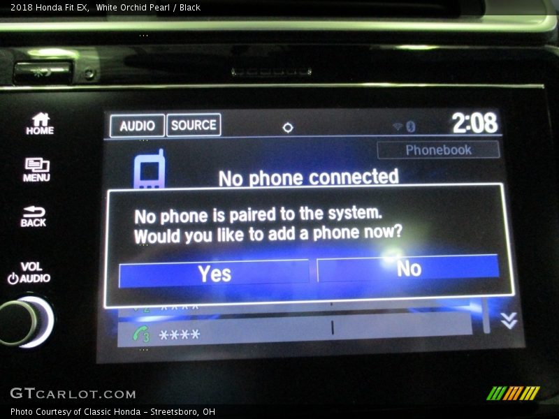 White Orchid Pearl / Black 2018 Honda Fit EX