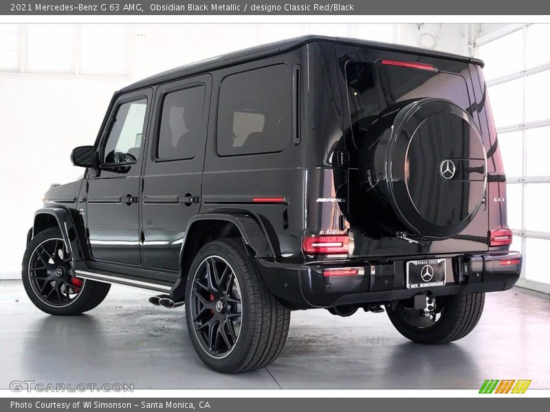 Obsidian Black Metallic / designo Classic Red/Black 2021 Mercedes-Benz G 63 AMG