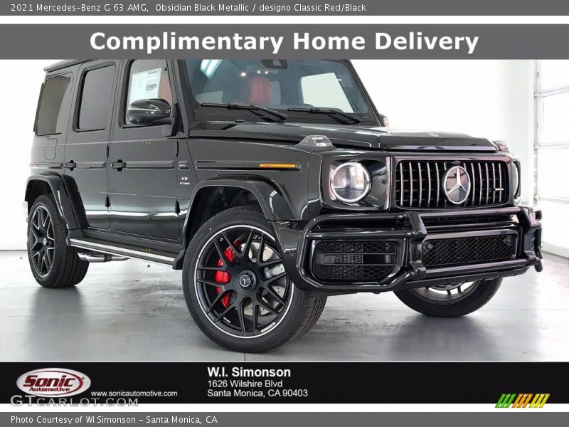 Obsidian Black Metallic / designo Classic Red/Black 2021 Mercedes-Benz G 63 AMG