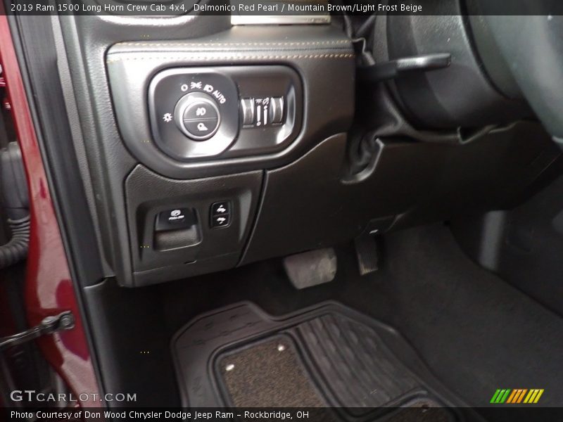 Delmonico Red Pearl / Mountain Brown/Light Frost Beige 2019 Ram 1500 Long Horn Crew Cab 4x4