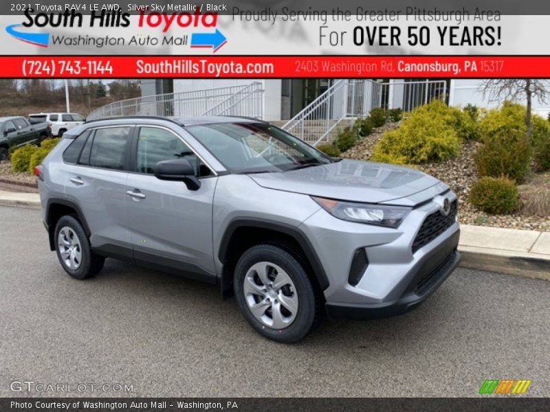 Silver Sky Metallic / Black 2021 Toyota RAV4 LE AWD