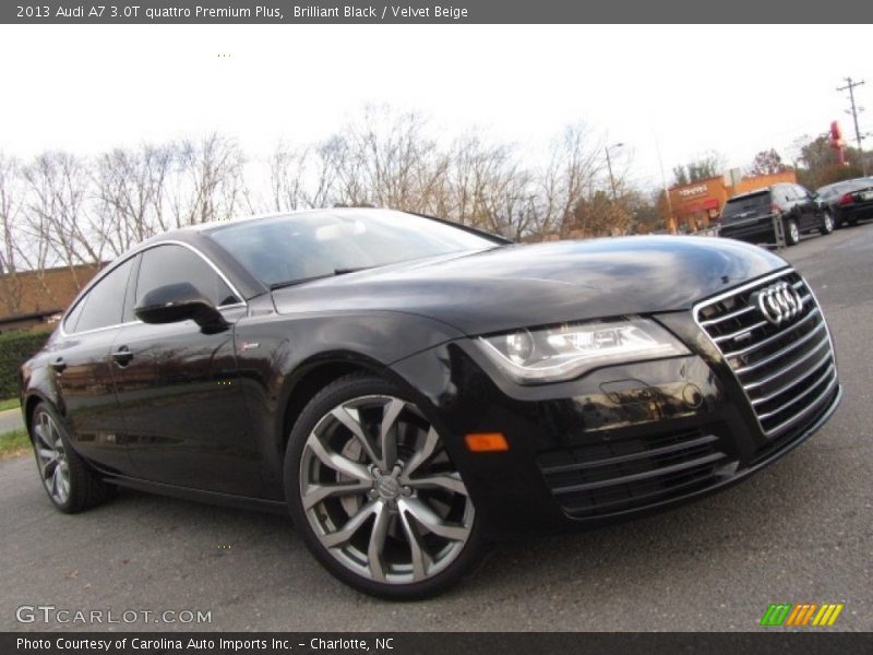 Brilliant Black / Velvet Beige 2013 Audi A7 3.0T quattro Premium Plus