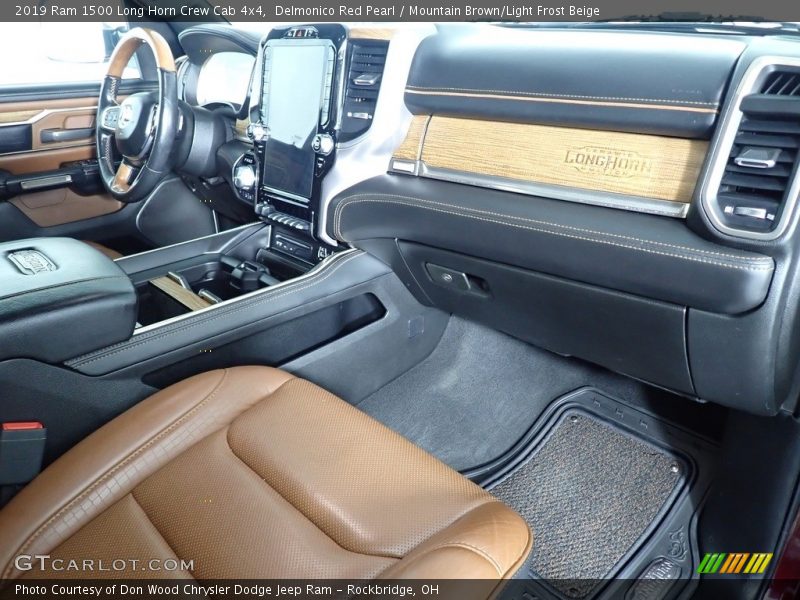 Delmonico Red Pearl / Mountain Brown/Light Frost Beige 2019 Ram 1500 Long Horn Crew Cab 4x4