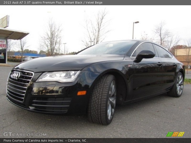 Brilliant Black / Velvet Beige 2013 Audi A7 3.0T quattro Premium Plus