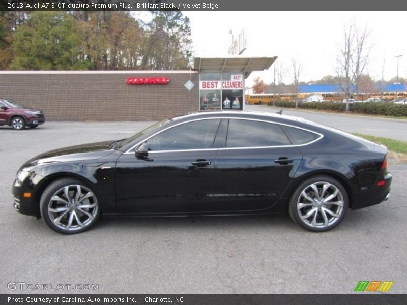 Brilliant Black / Velvet Beige 2013 Audi A7 3.0T quattro Premium Plus