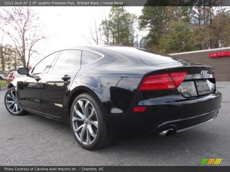 Brilliant Black / Velvet Beige 2013 Audi A7 3.0T quattro Premium Plus