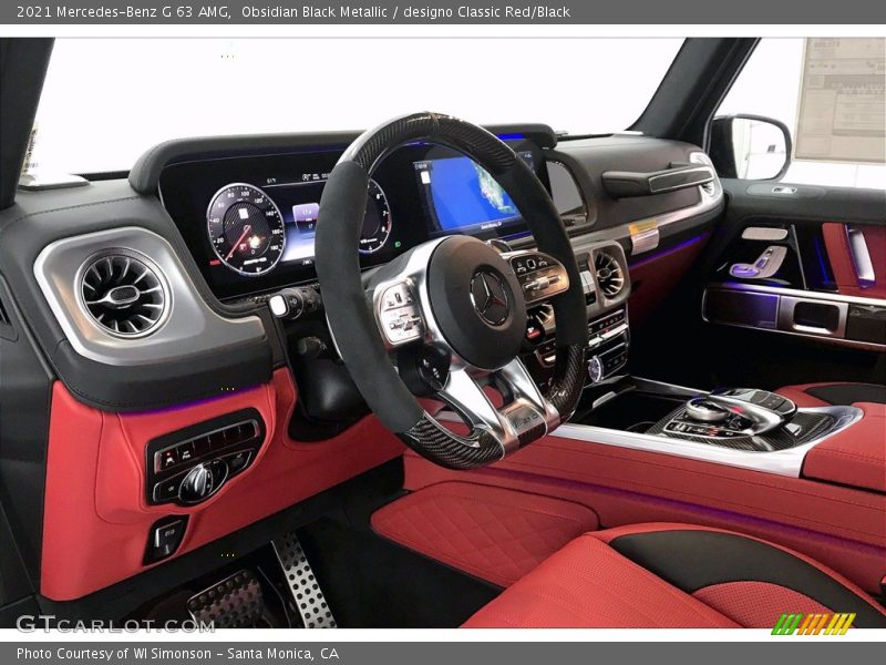 Obsidian Black Metallic / designo Classic Red/Black 2021 Mercedes-Benz G 63 AMG