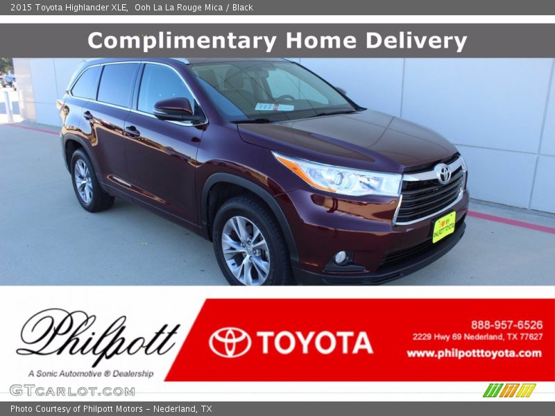 Ooh La La Rouge Mica / Black 2015 Toyota Highlander XLE