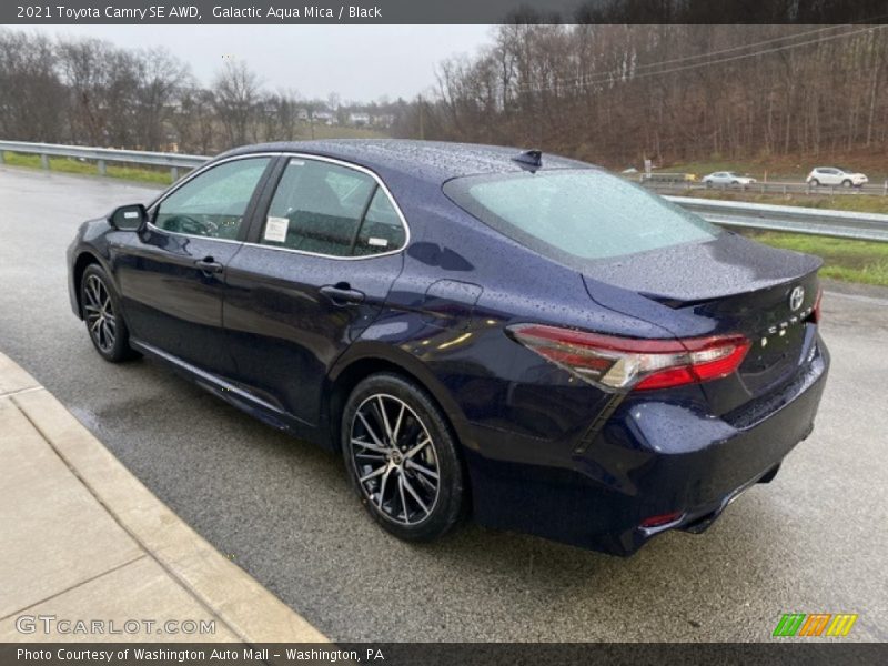 Galactic Aqua Mica / Black 2021 Toyota Camry SE AWD