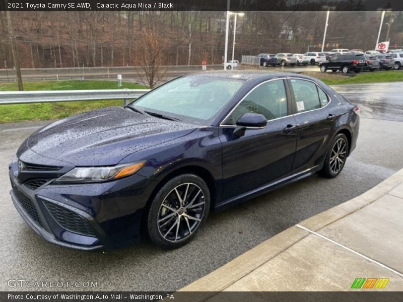 Galactic Aqua Mica / Black 2021 Toyota Camry SE AWD