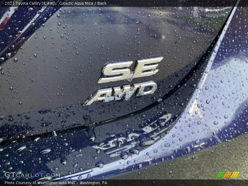 Galactic Aqua Mica / Black 2021 Toyota Camry SE AWD