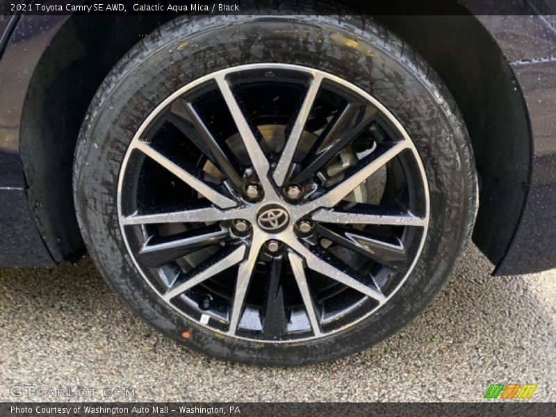 Galactic Aqua Mica / Black 2021 Toyota Camry SE AWD