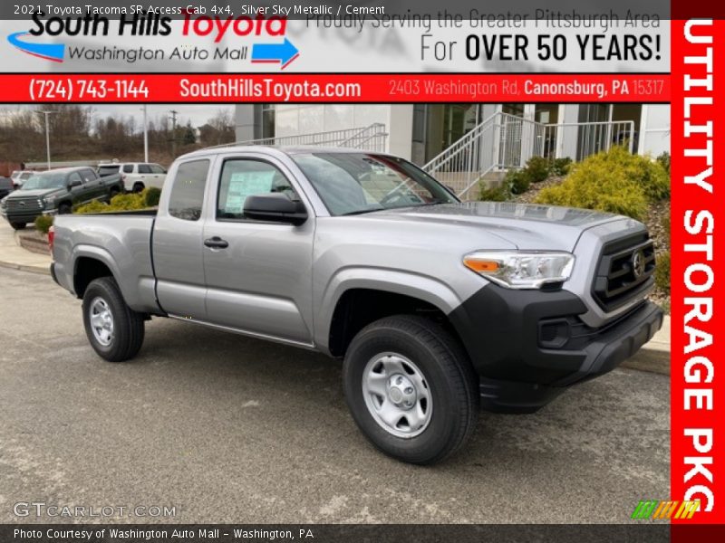 Silver Sky Metallic / Cement 2021 Toyota Tacoma SR Access Cab 4x4