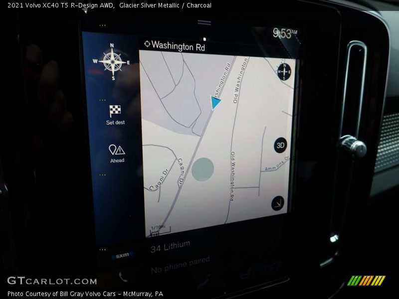 Glacier Silver Metallic / Charcoal 2021 Volvo XC40 T5 R-Design AWD