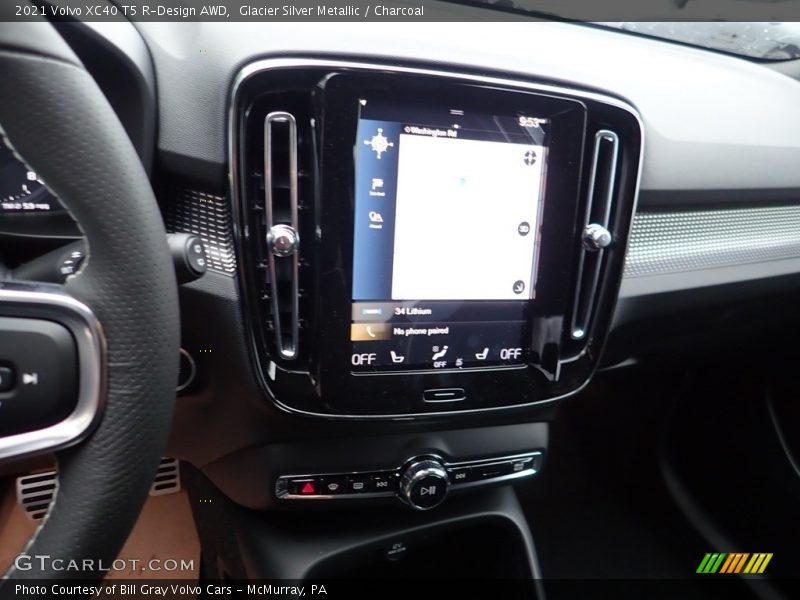 Glacier Silver Metallic / Charcoal 2021 Volvo XC40 T5 R-Design AWD