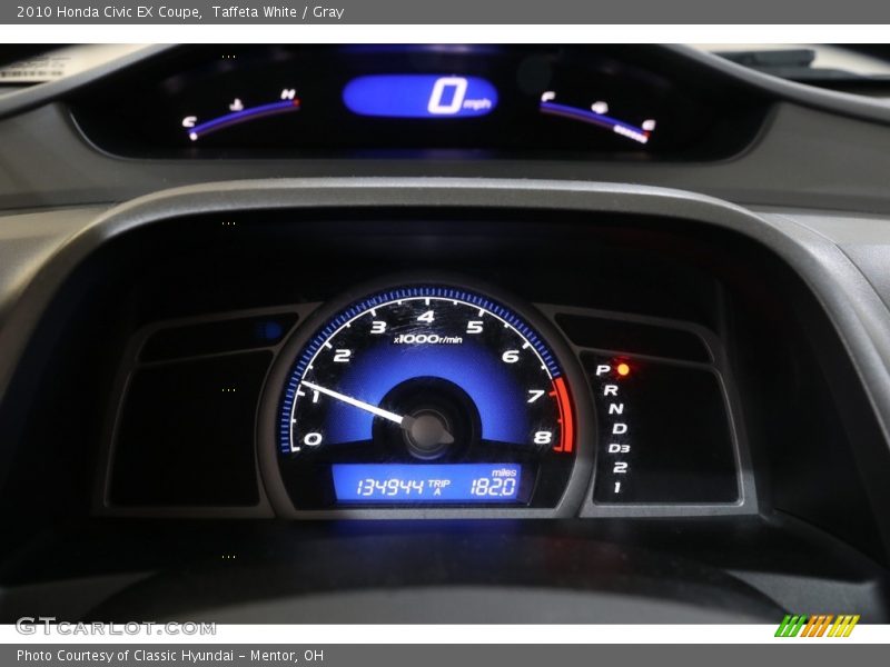 Taffeta White / Gray 2010 Honda Civic EX Coupe