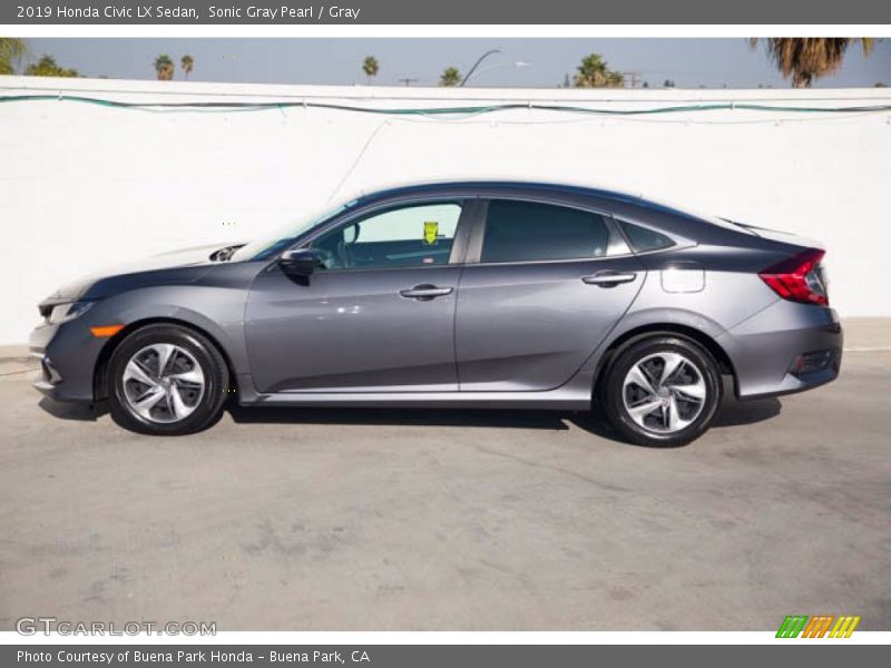 Sonic Gray Pearl / Gray 2019 Honda Civic LX Sedan