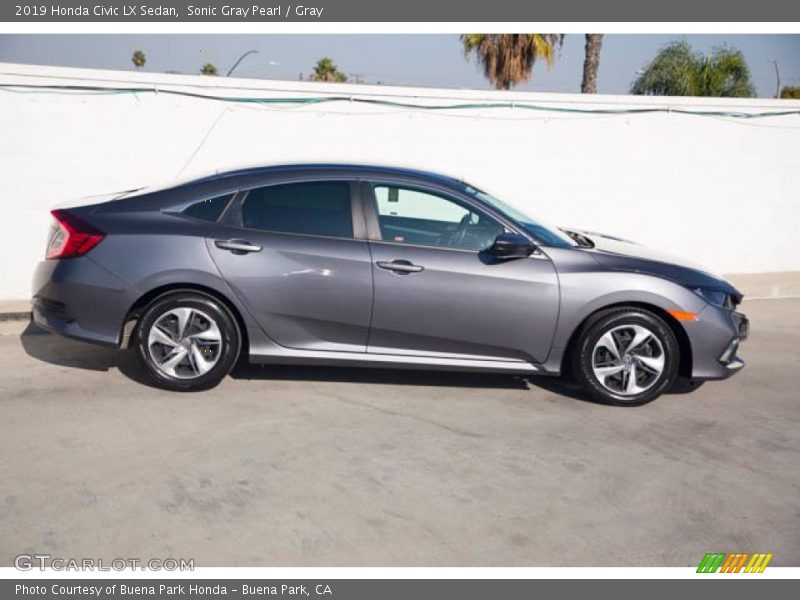 Sonic Gray Pearl / Gray 2019 Honda Civic LX Sedan