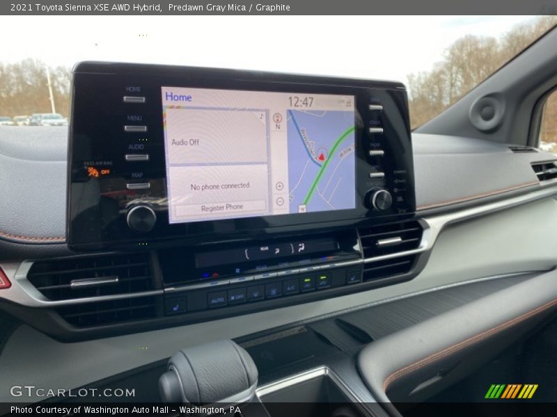 Predawn Gray Mica / Graphite 2021 Toyota Sienna XSE AWD Hybrid
