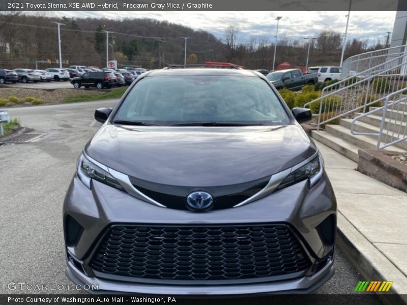 Predawn Gray Mica / Graphite 2021 Toyota Sienna XSE AWD Hybrid