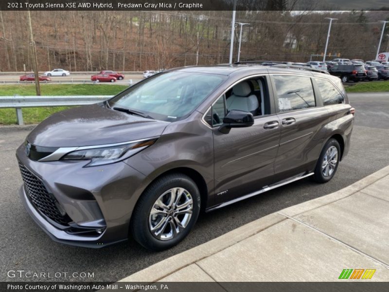 Predawn Gray Mica / Graphite 2021 Toyota Sienna XSE AWD Hybrid