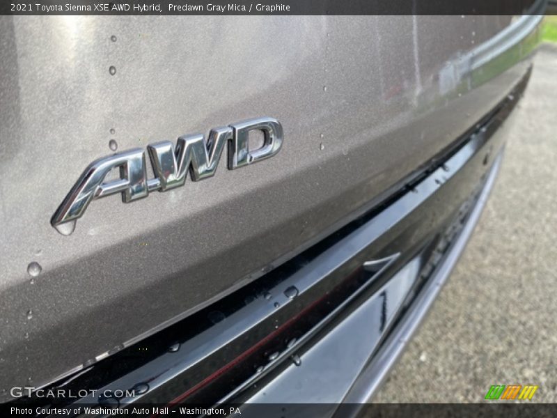 Predawn Gray Mica / Graphite 2021 Toyota Sienna XSE AWD Hybrid