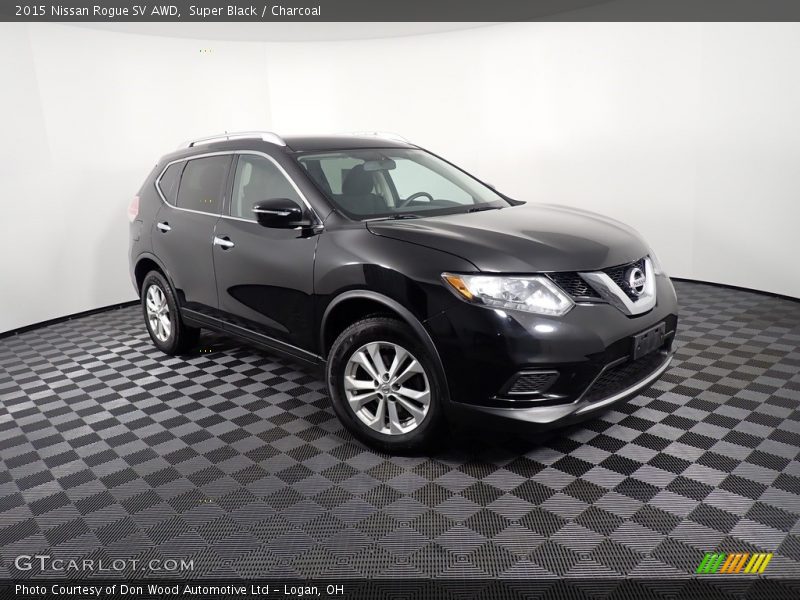Super Black / Charcoal 2015 Nissan Rogue SV AWD