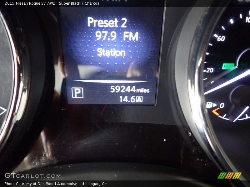 Super Black / Charcoal 2015 Nissan Rogue SV AWD