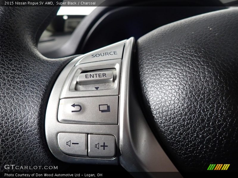 Super Black / Charcoal 2015 Nissan Rogue SV AWD