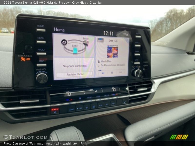 Predawn Gray Mica / Graphite 2021 Toyota Sienna XLE AWD Hybrid