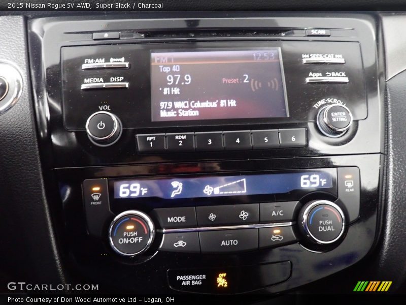 Super Black / Charcoal 2015 Nissan Rogue SV AWD