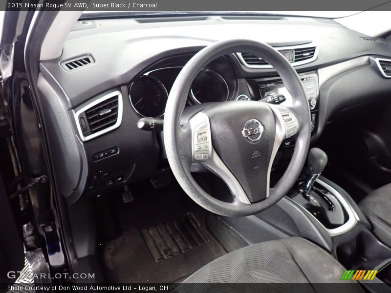 Super Black / Charcoal 2015 Nissan Rogue SV AWD