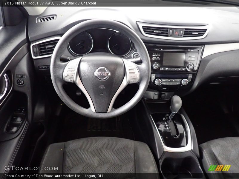 Super Black / Charcoal 2015 Nissan Rogue SV AWD