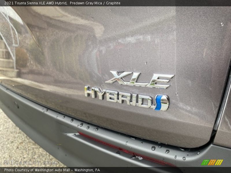 Predawn Gray Mica / Graphite 2021 Toyota Sienna XLE AWD Hybrid