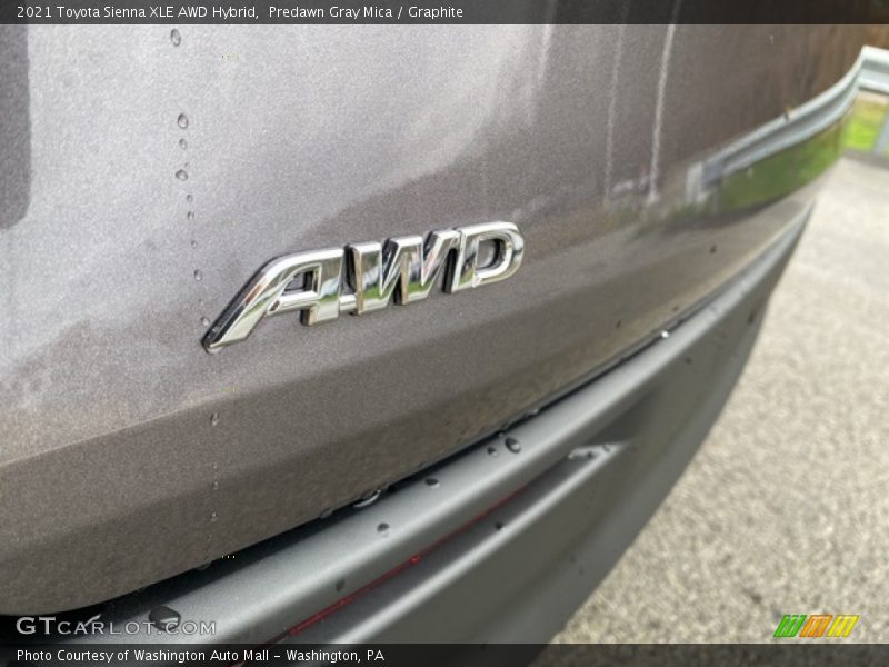 Predawn Gray Mica / Graphite 2021 Toyota Sienna XLE AWD Hybrid