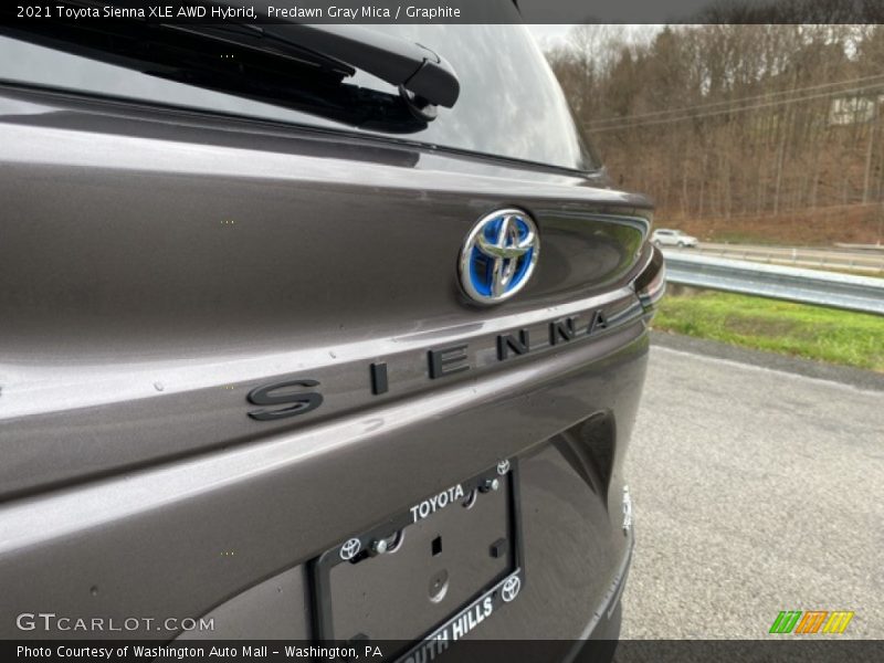 Predawn Gray Mica / Graphite 2021 Toyota Sienna XLE AWD Hybrid