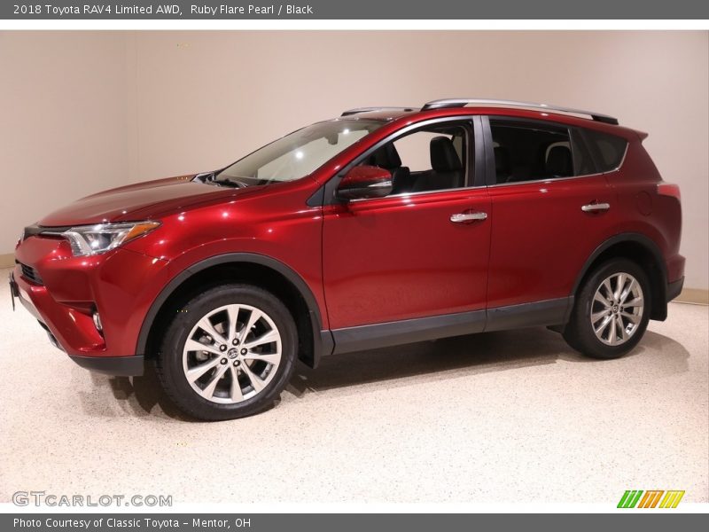 Ruby Flare Pearl / Black 2018 Toyota RAV4 Limited AWD