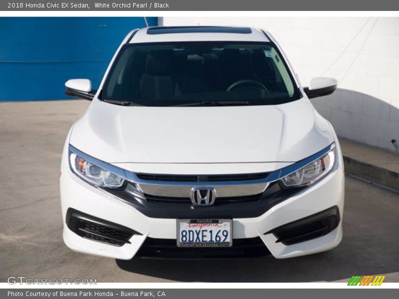 White Orchid Pearl / Black 2018 Honda Civic EX Sedan