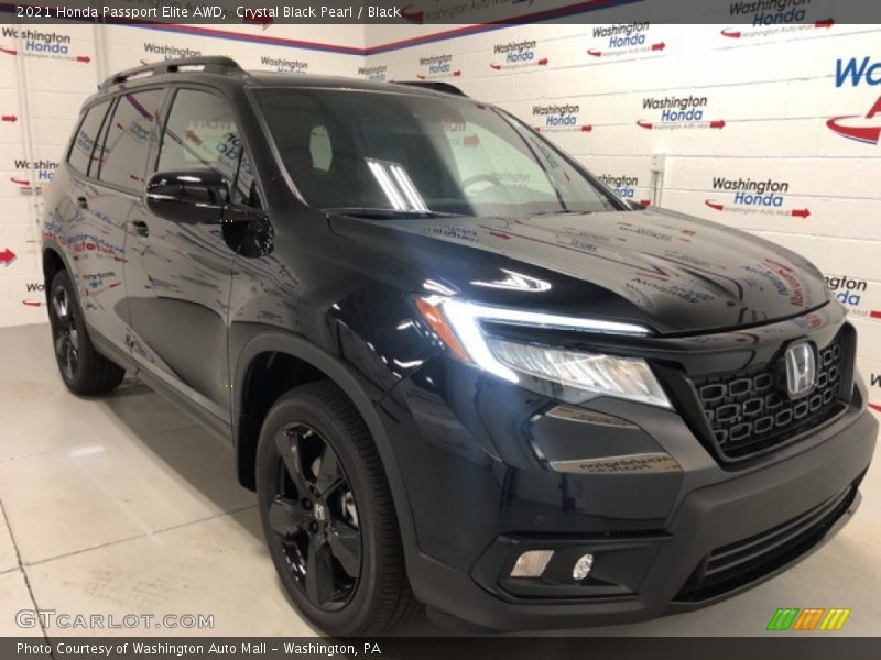 Crystal Black Pearl / Black 2021 Honda Passport Elite AWD