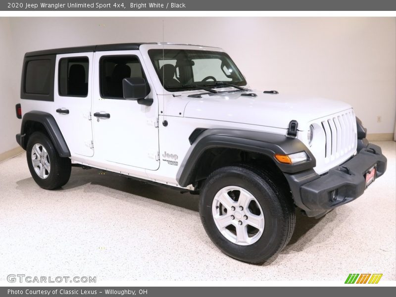 Bright White / Black 2020 Jeep Wrangler Unlimited Sport 4x4