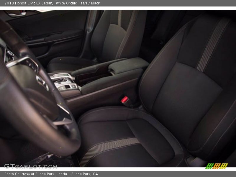 White Orchid Pearl / Black 2018 Honda Civic EX Sedan