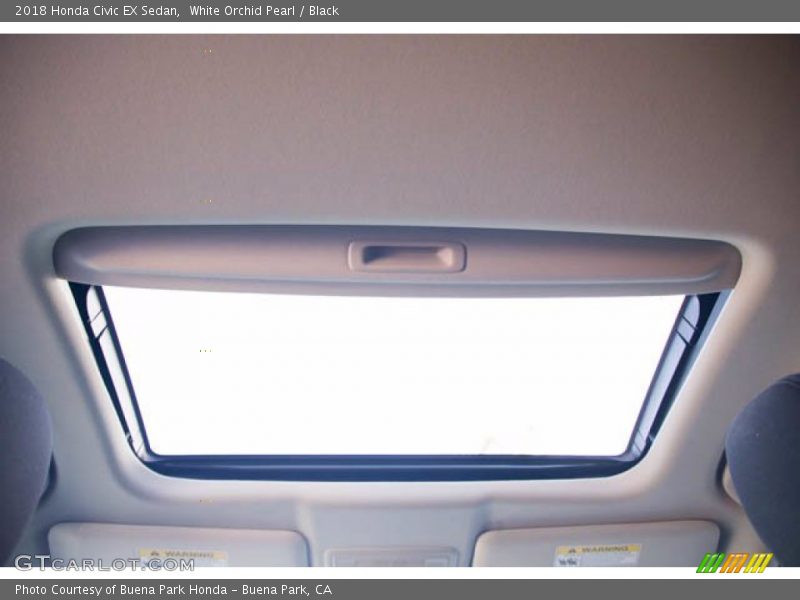 White Orchid Pearl / Black 2018 Honda Civic EX Sedan