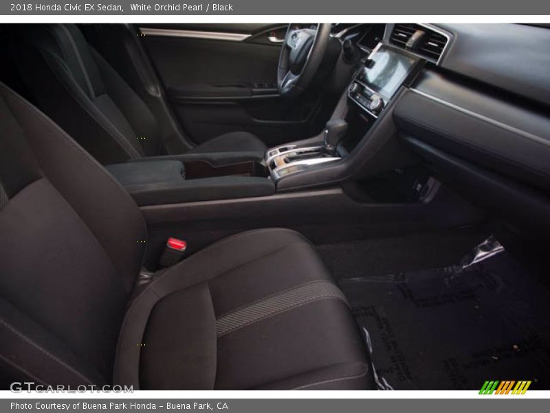 White Orchid Pearl / Black 2018 Honda Civic EX Sedan