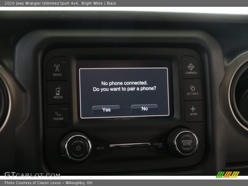 Bright White / Black 2020 Jeep Wrangler Unlimited Sport 4x4