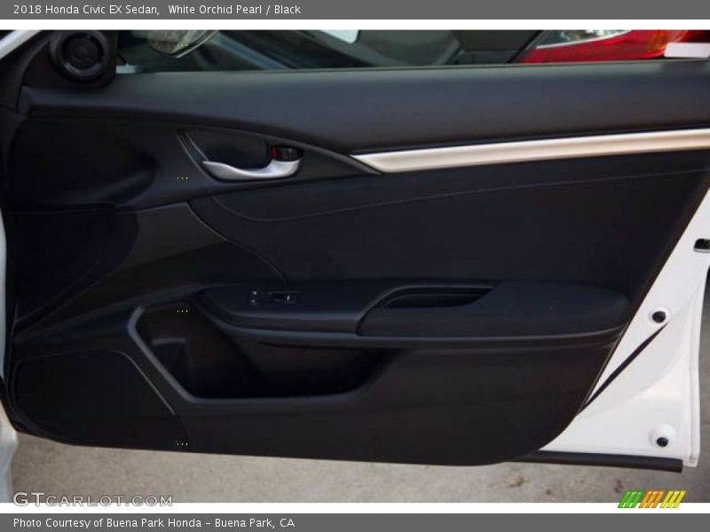 White Orchid Pearl / Black 2018 Honda Civic EX Sedan