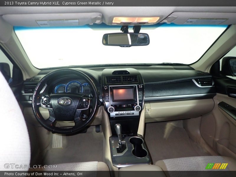 Cypress Green Metallic / Ivory 2013 Toyota Camry Hybrid XLE