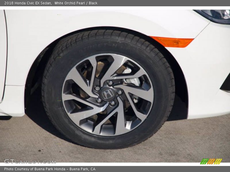White Orchid Pearl / Black 2018 Honda Civic EX Sedan