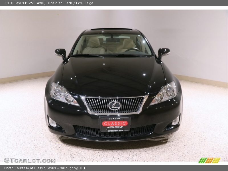 Obsidian Black / Ecru Beige 2010 Lexus IS 250 AWD